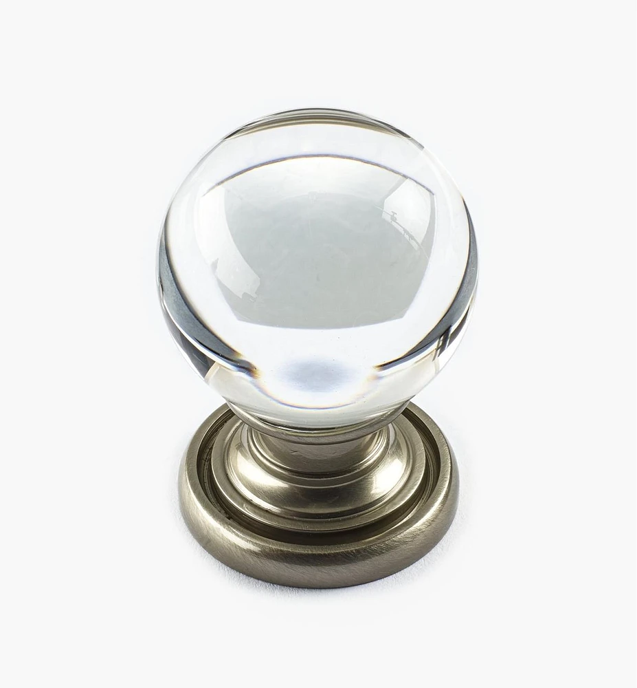 Bouton sphérique en verre lisse