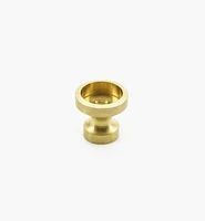 Veritas Smooth-Rimmed Brass Insert Knobs