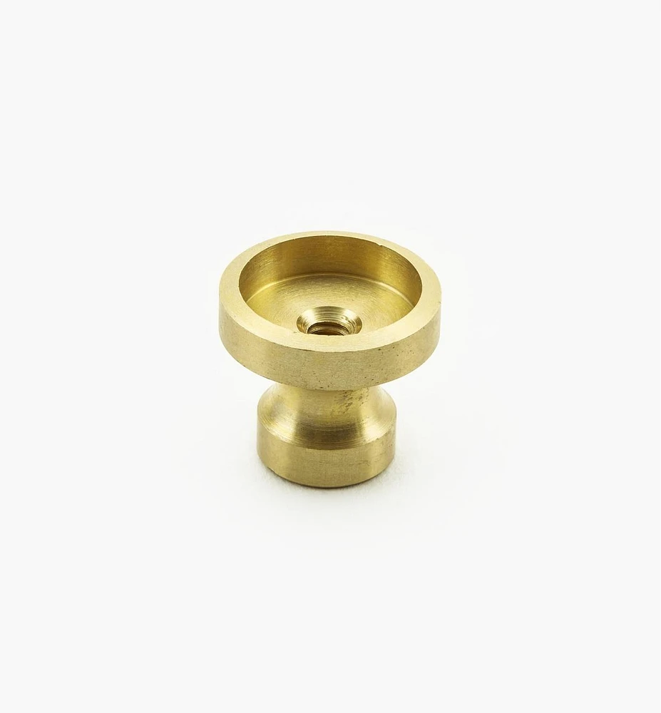 Veritas Smooth-Rimmed Brass Insert Knobs