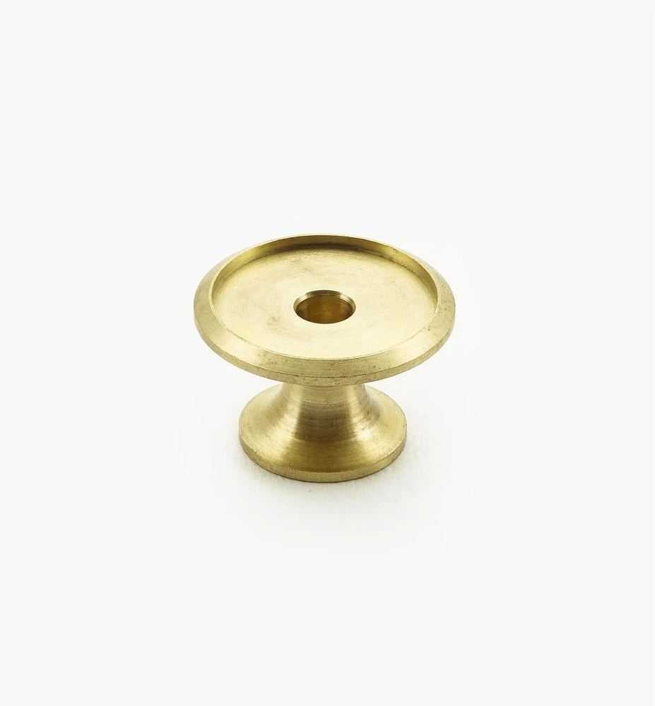 Veritas Smooth-Rimmed Brass Insert Knobs