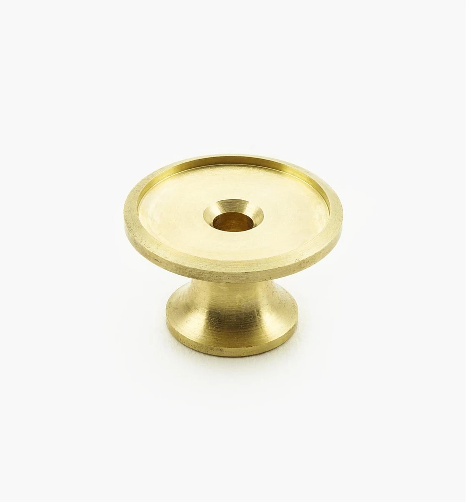 Veritas Smooth-Rimmed Brass Insert Knobs