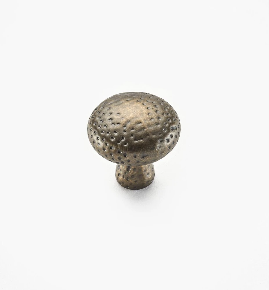 Solid Brass Dimpled Round Knob