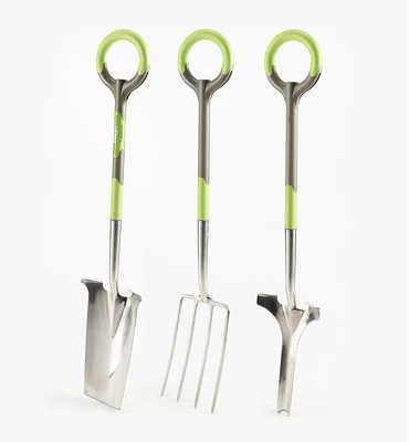 Radius Ergonomic Stainless-Steel Digging Spade, Fork & Weeder Set