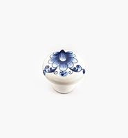 Blue Floral Ceramic Knobs