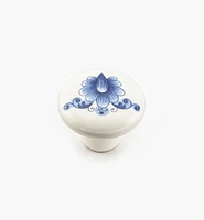 Blue Floral Ceramic Knobs