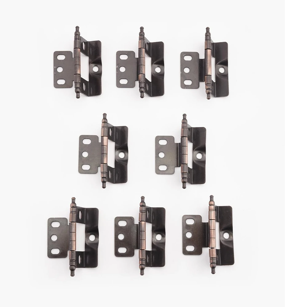 Bulk Set of Oil-Rubbed Bronze Full-Wrap Inset Hinges