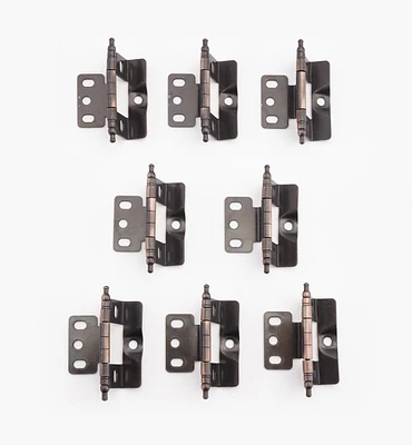 Bulk Set of Oil-Rubbed Bronze Full-Wrap Inset Hinges