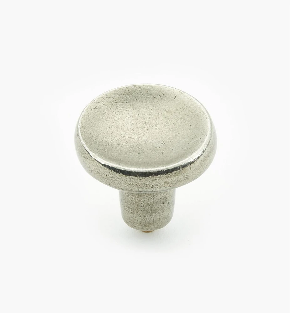 Simple Pewter Dished Knob