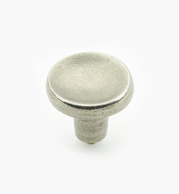 Simple Pewter Dished Knob