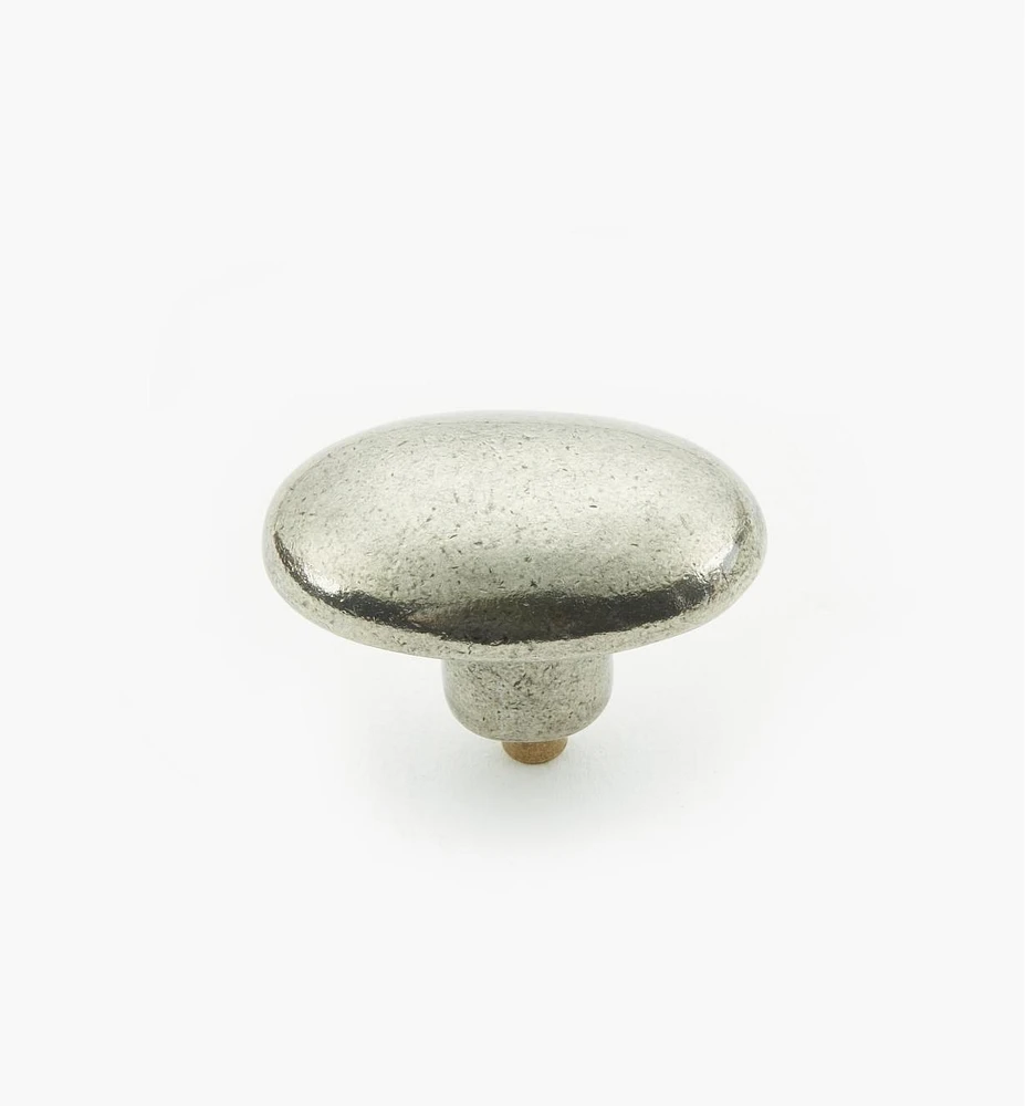 Simple Pewter Oval Knob