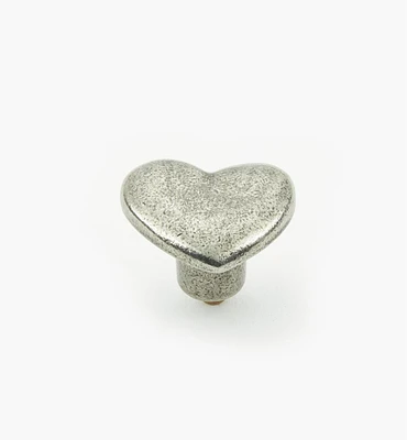 Simple Pewter Heart Knob