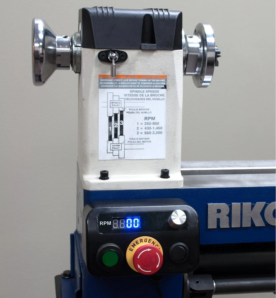 Rikon 12" × 16 1/2" Midi Lathe (70-150VSR)