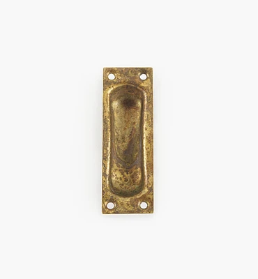 Solid Brass Plate Recessed Pull