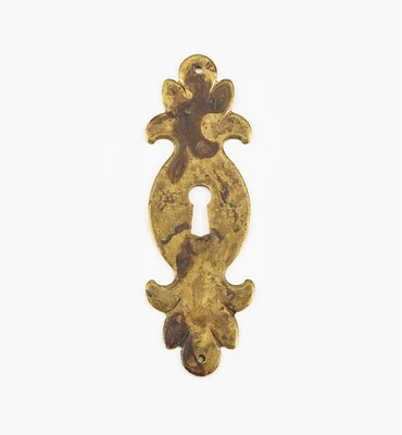 Solid Brass Plate Keyhole Escutcheons