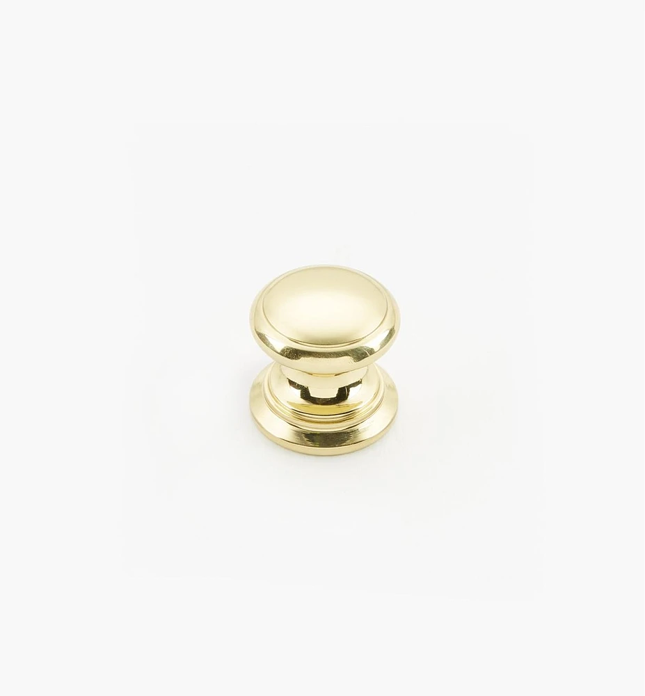 Bevelled Brass Round Knobs