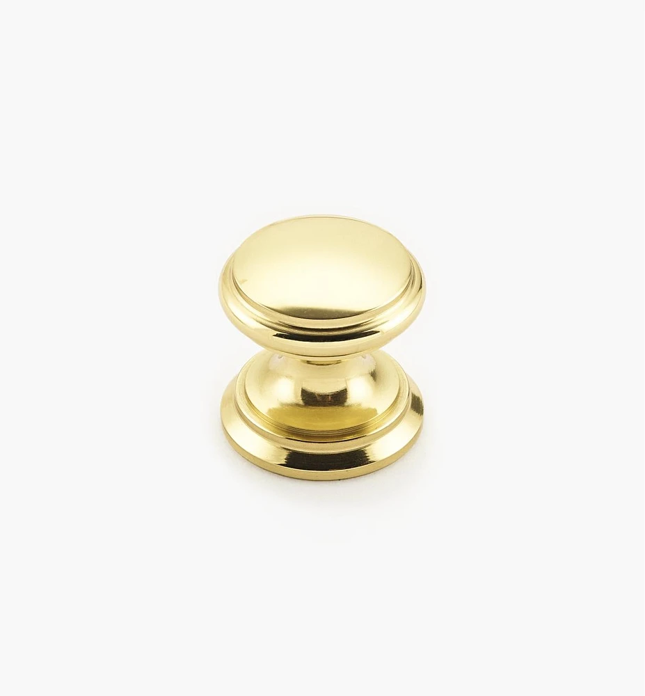 Bevelled Brass Round Knobs