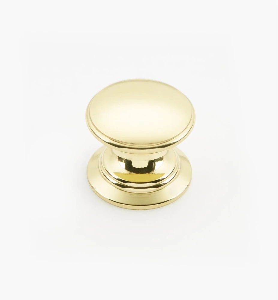 Bevelled Brass Round Knobs