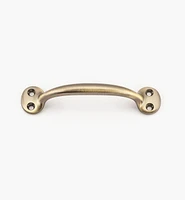 4 7/8" Cast Brass Oval-Post Utility Handle