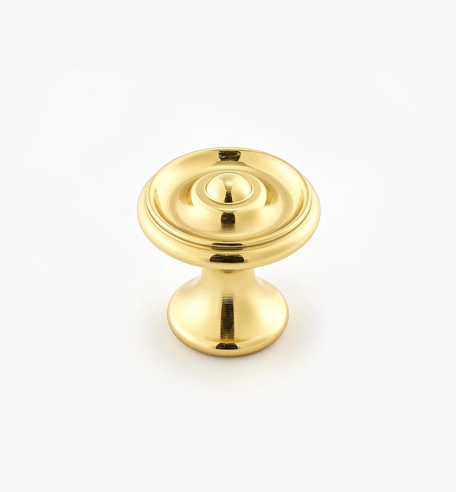 Turned Brass Raised Knobs