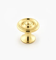 Turned Brass Raised Knobs