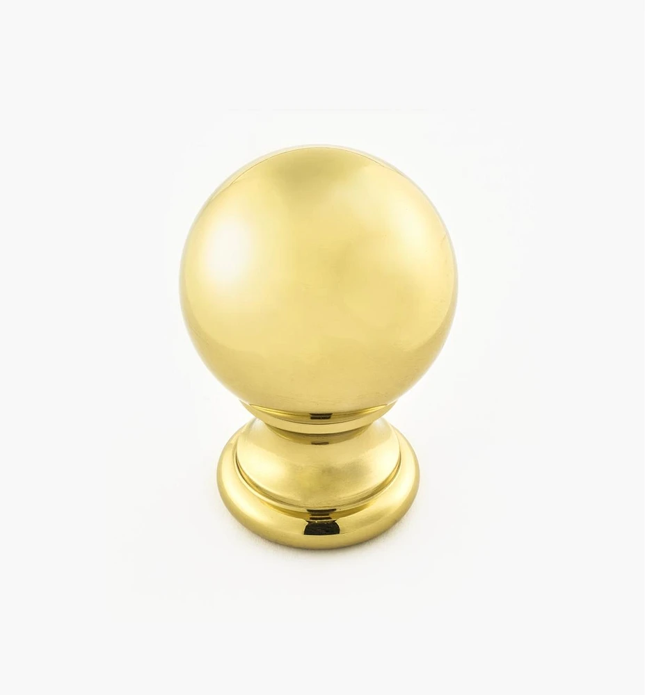 Turned Brass Ball Knobs