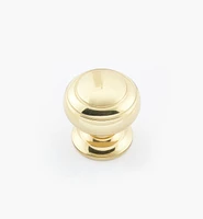 Turned Brass Ring Knobs