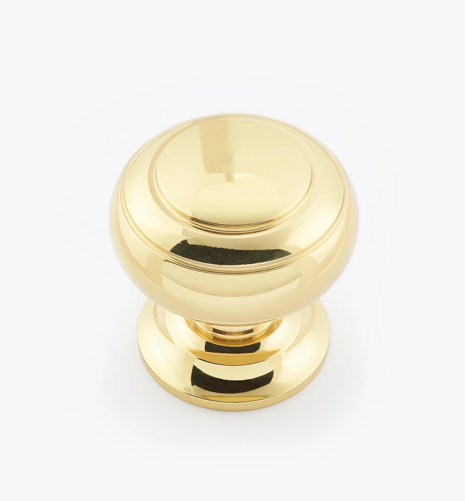 Turned Brass Ring Knobs