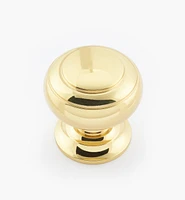 Turned Brass Ring Knobs