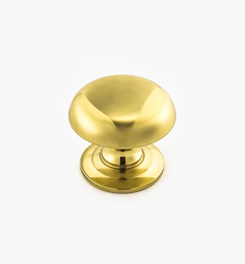 Turned Brass Domed Knobs