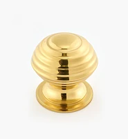 Turned Brass Ridged Knobs