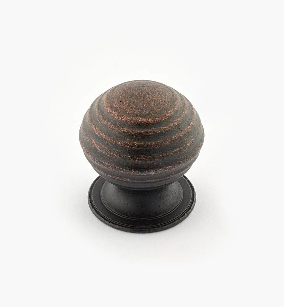 Turned Brass Ridged Knobs