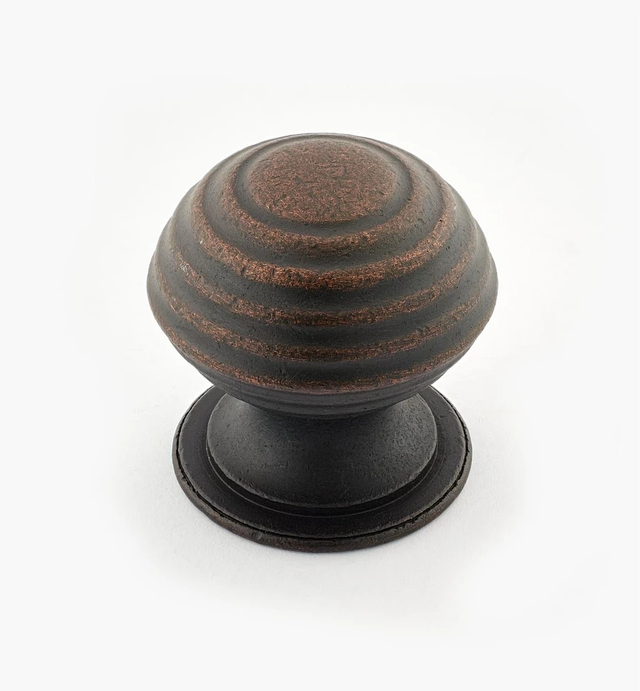 Turned Brass Ridged Knobs