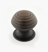 Turned Brass Ridged Knobs