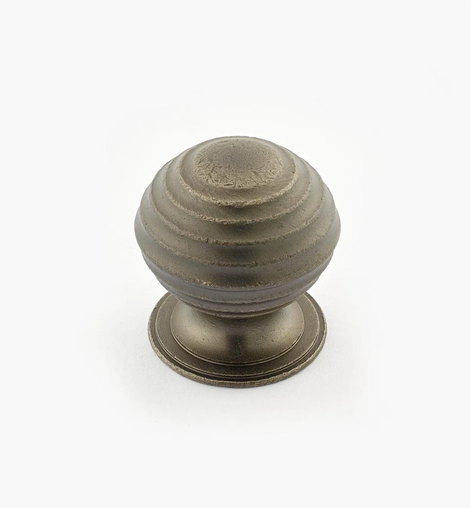 Turned Brass Ridged Knobs