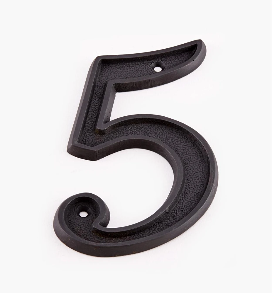 Italic Cast Brass House Numbers