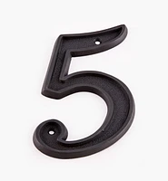 Italic Cast Brass House Numbers