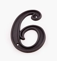 Italic Cast Brass House Numbers