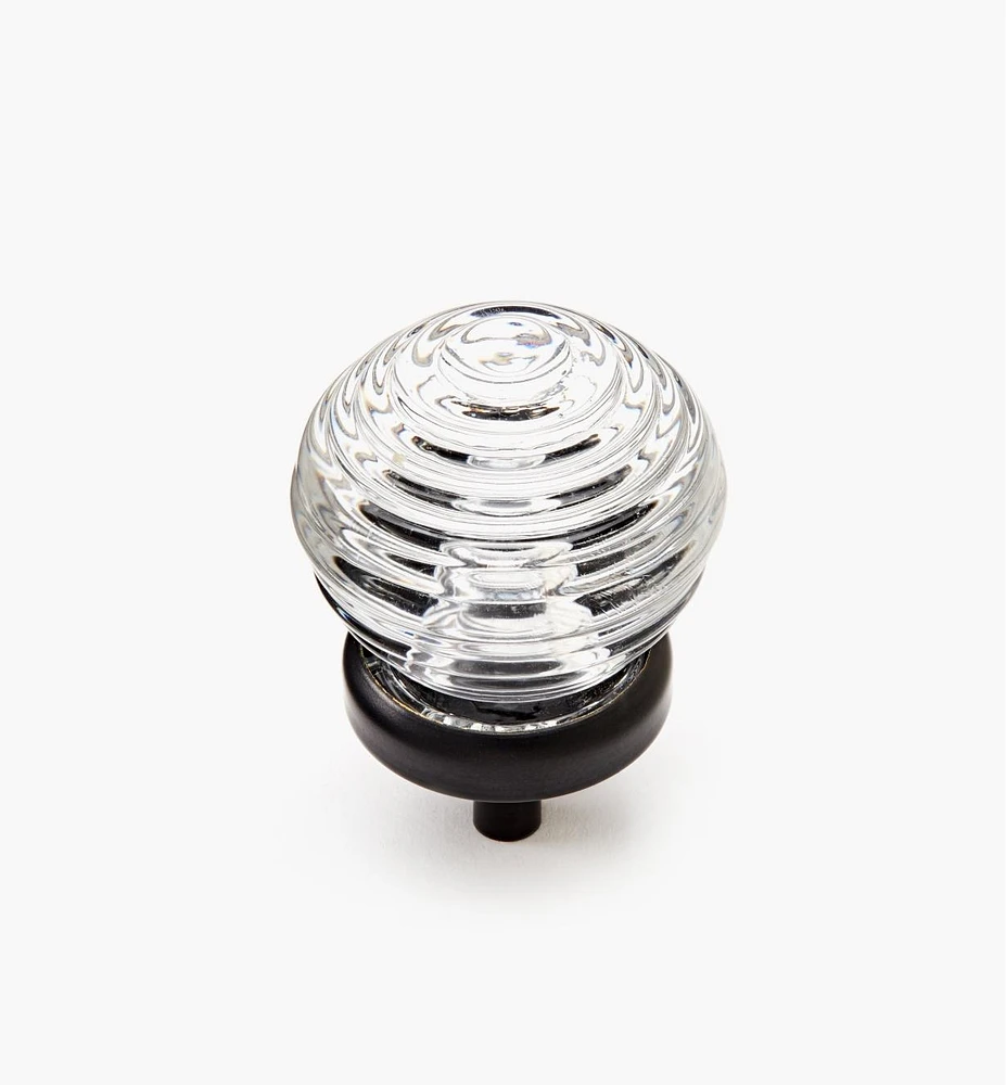 Glass Ringed Ball Knob