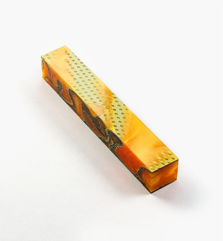 Tangerine Mesh Acrylic Acetate Pen Blank