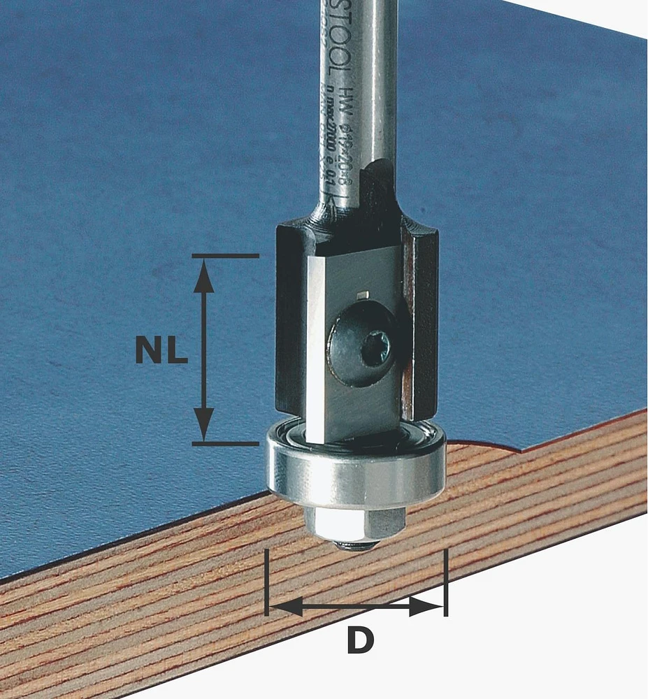 Mèche à affleurer avec plaquettes réversibles Festool