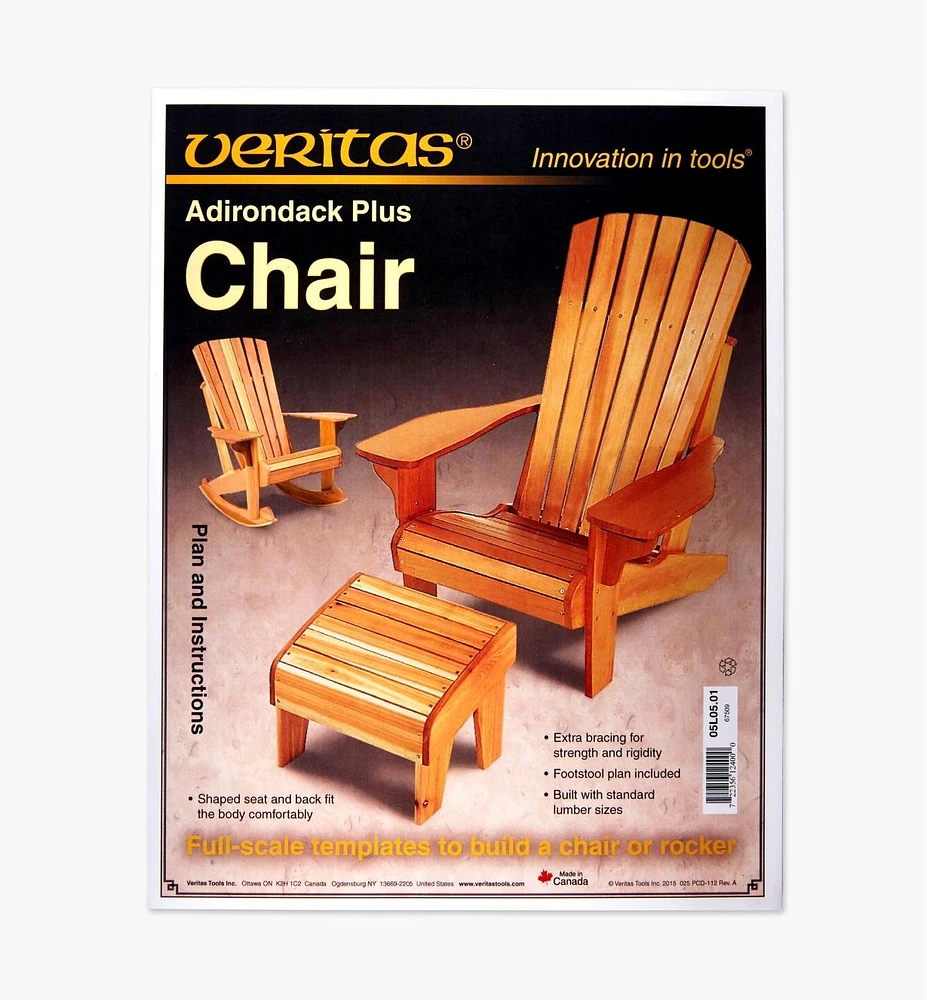 Adirondack Plus Chair & Footstool Plan