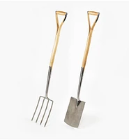 Ergonomic Ash-Handled Digging Spade and Fork Set