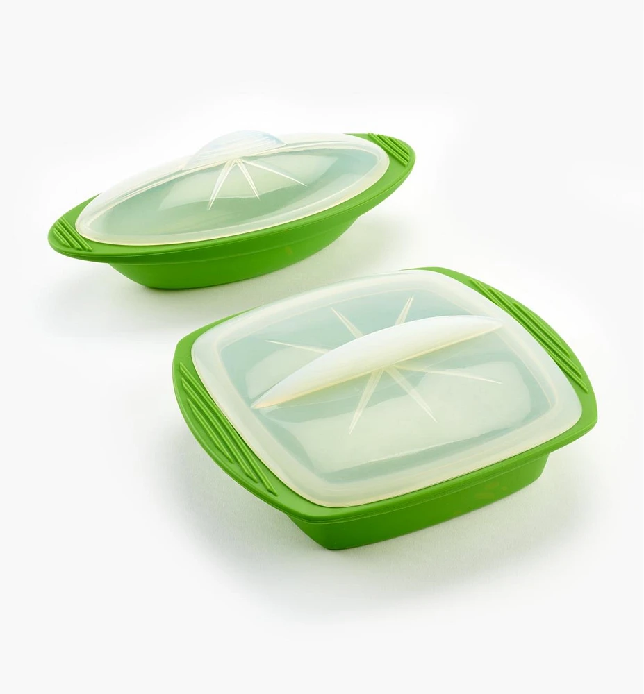 Set of 2 Silicone Steam Cookers