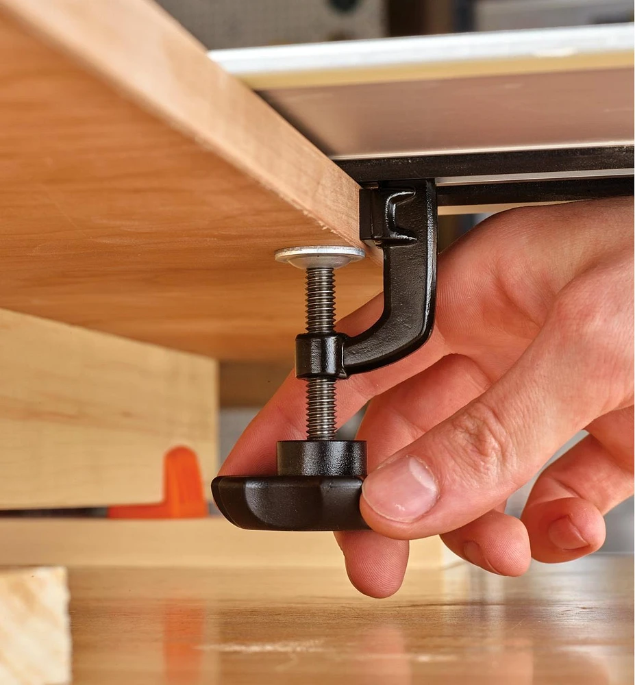 Low-Profile Track-Saw Guide Clamps