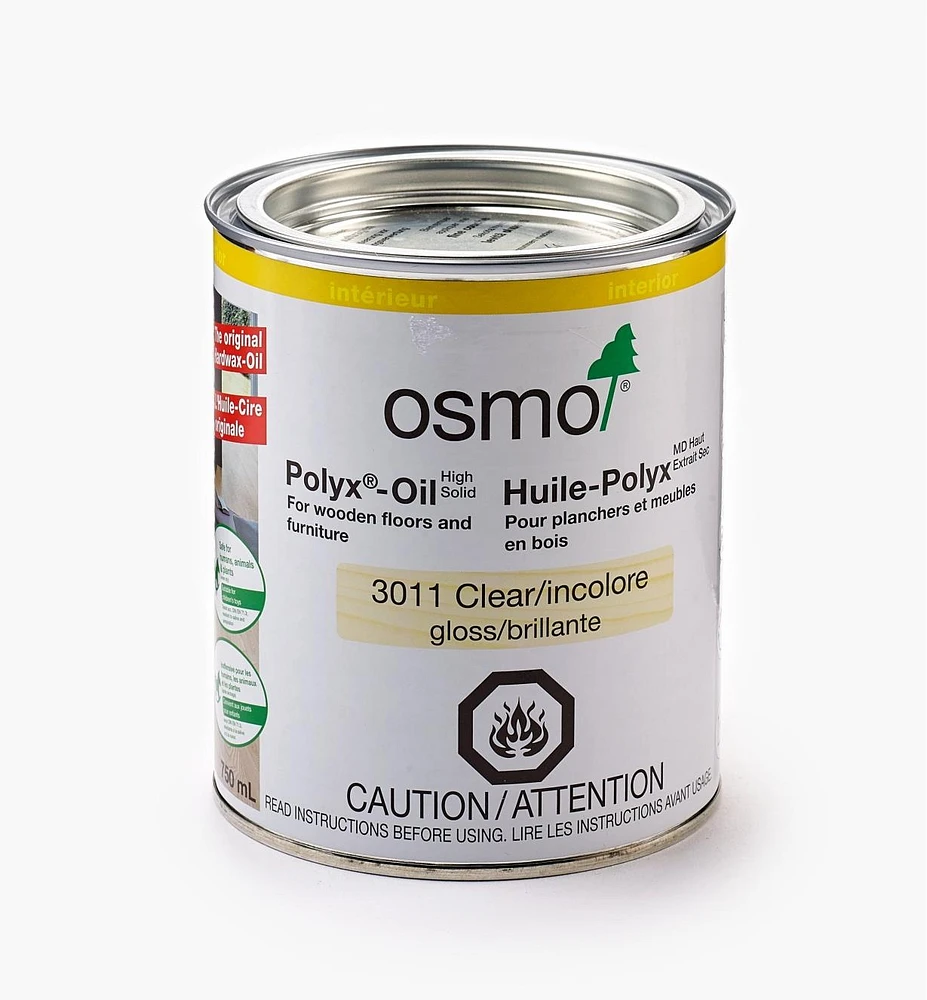 Huile-cire dure Osmo Polyx, brillante