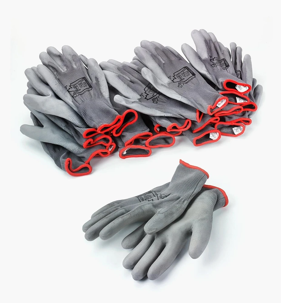 12 Pairs of Lightweight Work Gloves