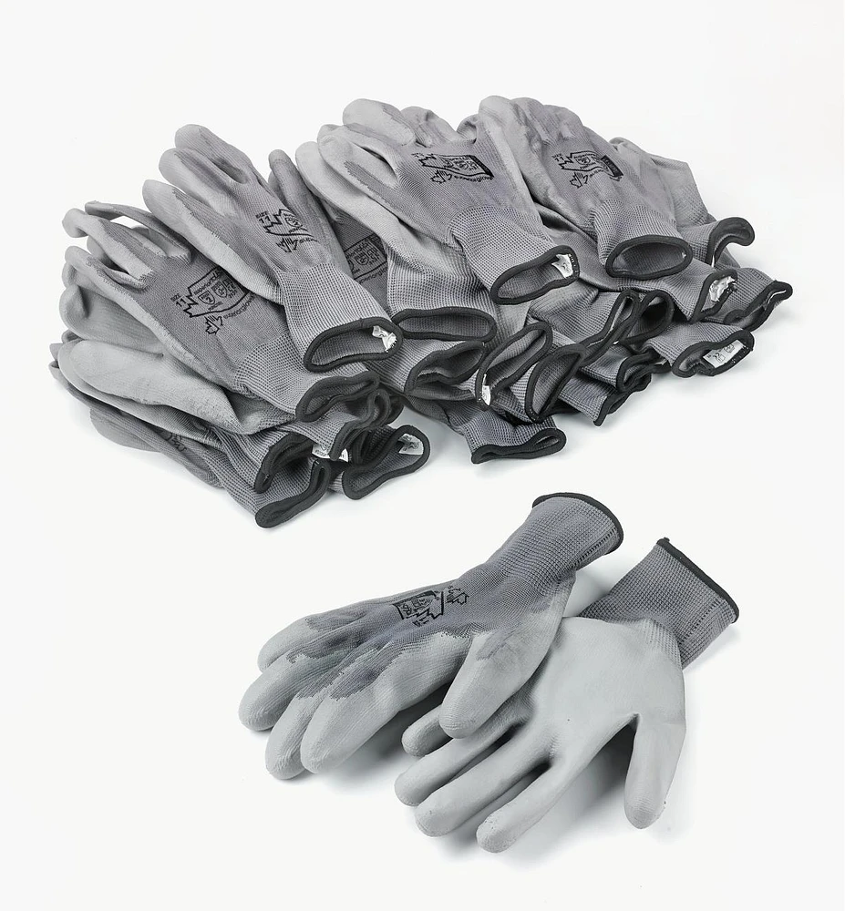 12 Pairs of Lightweight Work Gloves