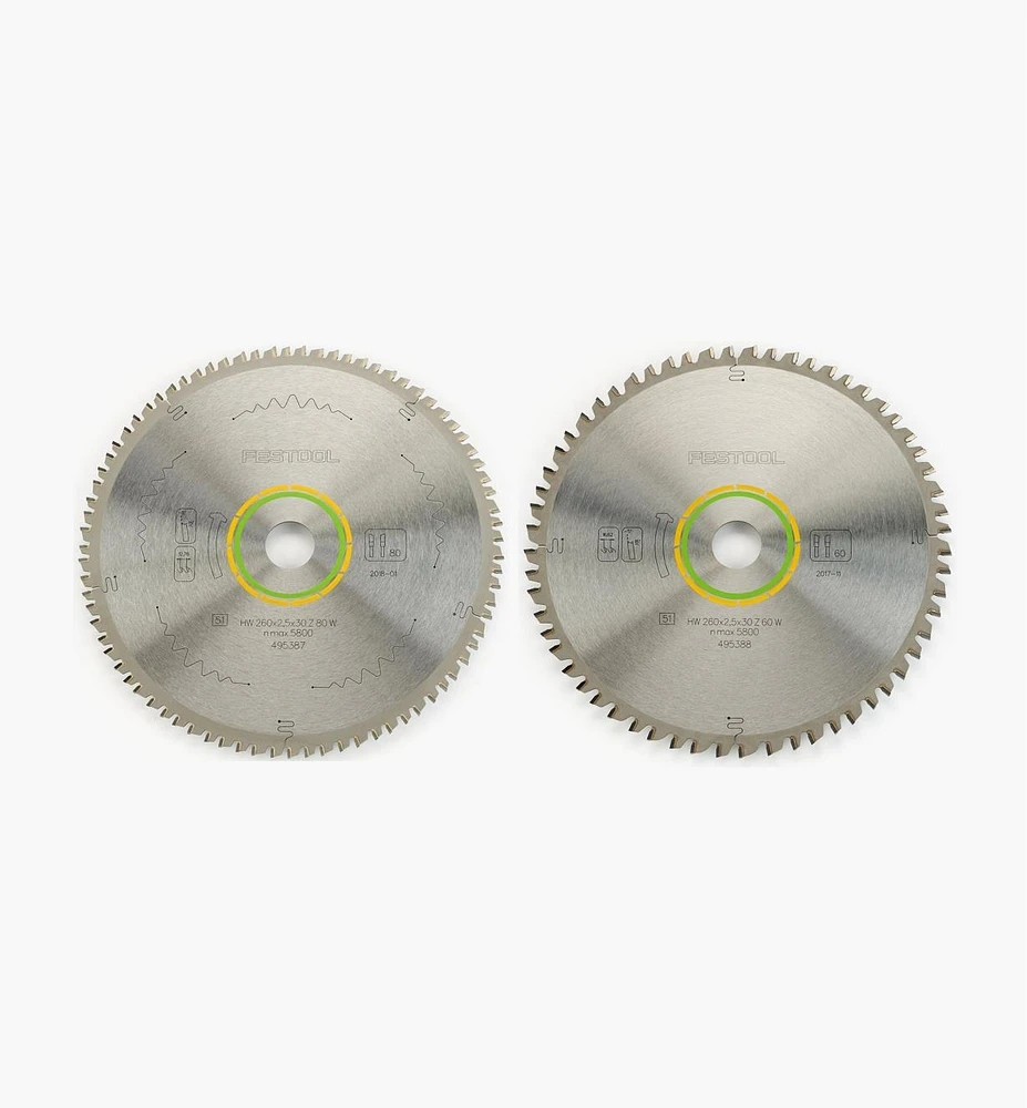 Set of 2 Blades for Festool Kapex Sliding Compound Miter Saw