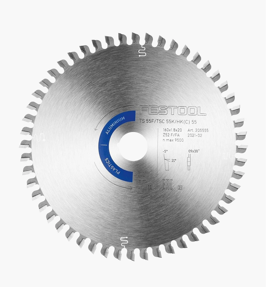 Aluminum/Plastics Saw Blade for Festool TSC 55 K