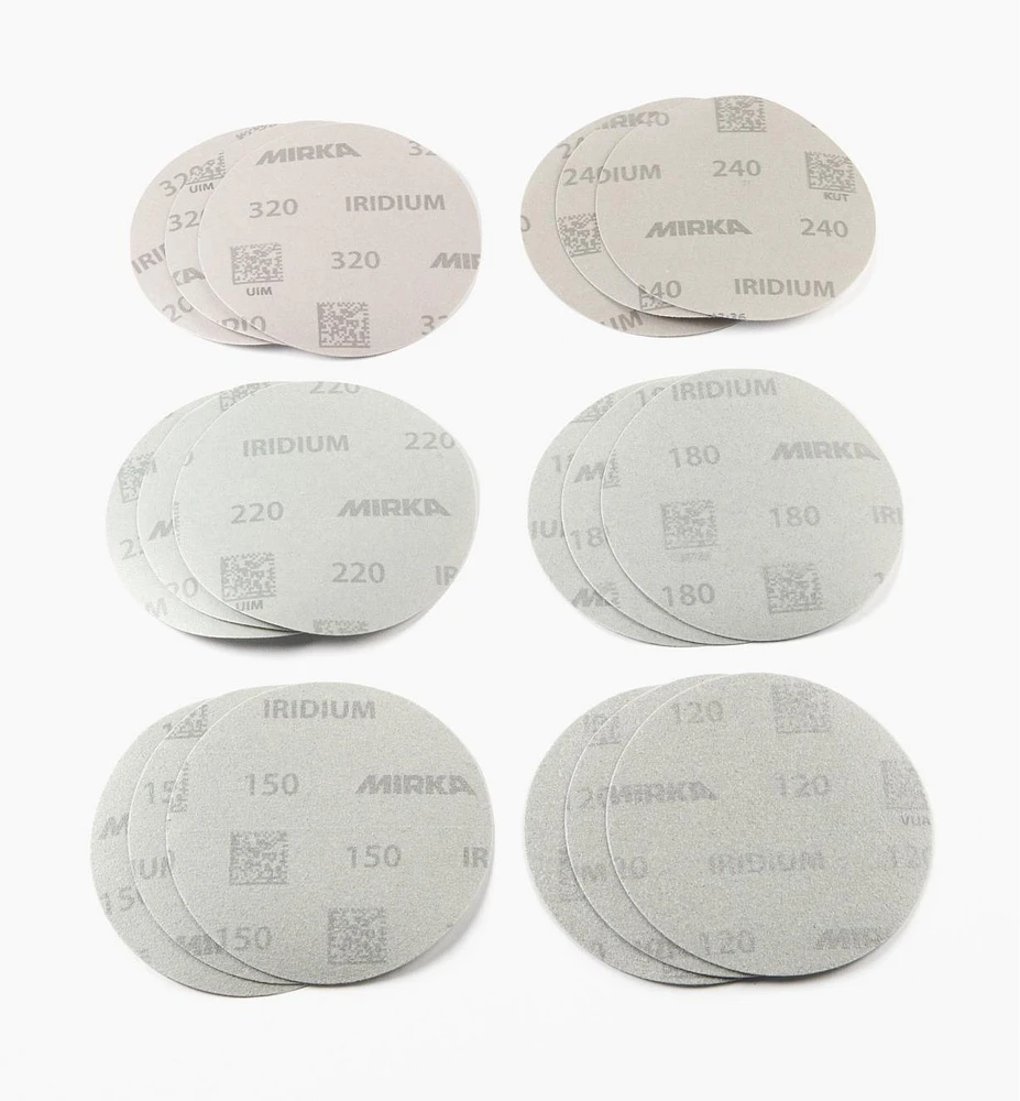 Assortiment de disques abrasifs autoagrippants Mirka Iridium, po